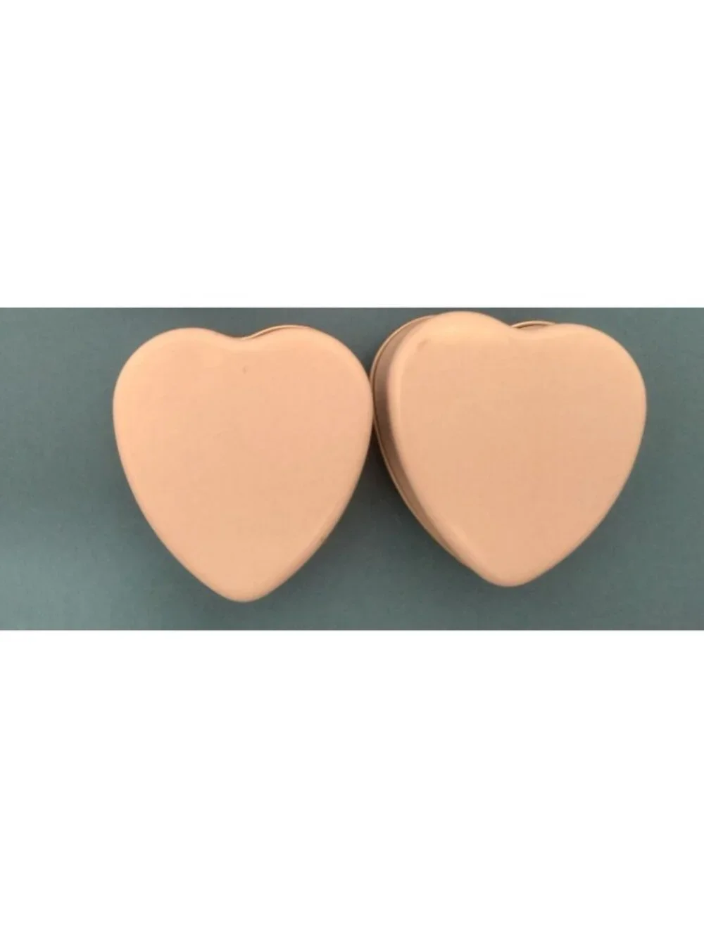 White Heart Shaped Trinket Box Forever in Love Metal Jewelry Case Wedding lot 3